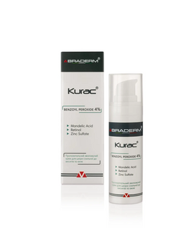 Активний протизапальний крем з бензоїл пероксидом 4% BRADERM KURAC CREAM 00-00000386 фото