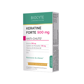 Keratine Forte Anti-Chute 40 капсул - Зменшує випадіння волосся, зміцнює та повертає йому блиск. Стимулює ріст волосся &nbsp;CHEKE17.6161808 фото