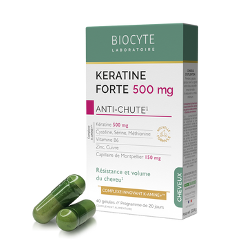 KERATINE FORTE 500MG AC NEW 40 капсул - Комплекс на основі кератину, вітамінів та мінералів &nbsp;BYKF500G40 фото
